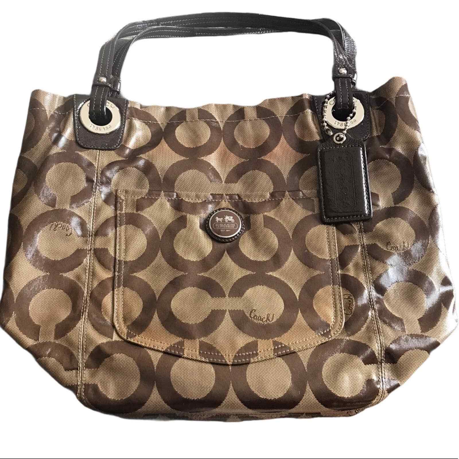 COACH Coated Op Art C ALEX Tote - image 1