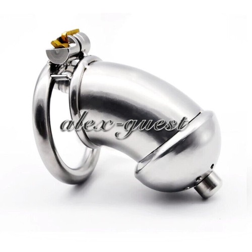 New Male Chastity Device Cage with Rings Men Stainless Steel Cage Restrain - Picture 4 of 20