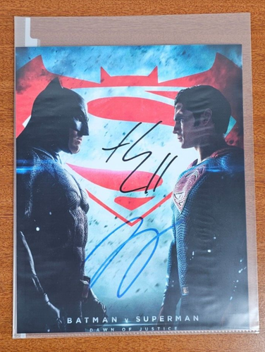 Batman Vs Superman firmado 8x10 con certificado de autenticidad Ben Affleck + Henry Cavill - Imagen 2 de 4