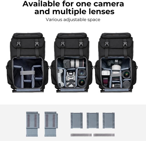 K&F Concept 25 L Hard Shell Camera Backpack Large Capacity Photography for DSLR - Picture 21 of 25