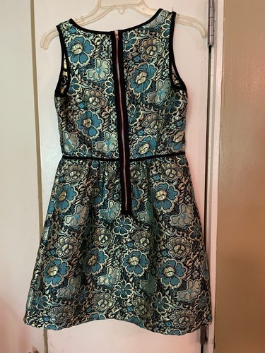 Target Xhilaration Partykleid Metallic Blau Grün Gold Mädchen XS - Bild 2 von 8