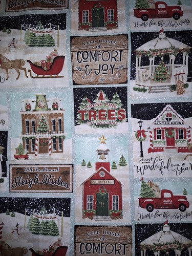 Christmas Scene Medical Surgical Bouffant Scrub Hat SIZE MEDIUM - Picture 2 of 2