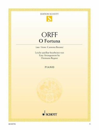 O Fortuna piano Carl Orff Schott Music - Picture 3 of 3