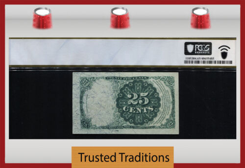 TT FR 1309 25 CENT 5TH ISSUE FRACTIONAL "SHORT, THICK KEY" PCGS 65 PPQ GEM NEW! - Picture 2 of 2