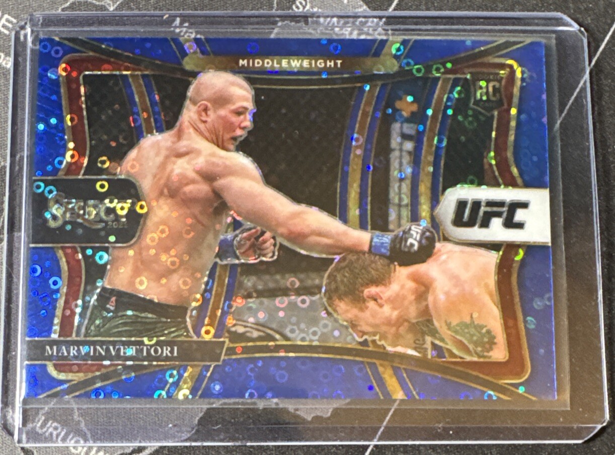 2021 Panini Select UFC Premier Level Blue Disco Prizm #168 Marvin Vettori /99