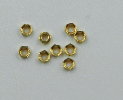 Tuerca hexagonal 00-90 SS oro 100 unidades #10126 - Imagen 2 de 2