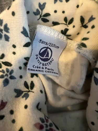 Lote Sweet Petit Bateau Niña Pequeña 2 Camisas y Pantalones 3 piezas Talla 5 - Imagen 6 de 9