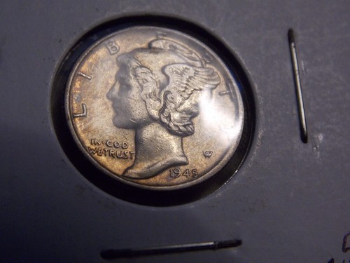 1909 VDB wheat cent two silver Quarters & 1945 mercury silver dime - Picture 10 of 11