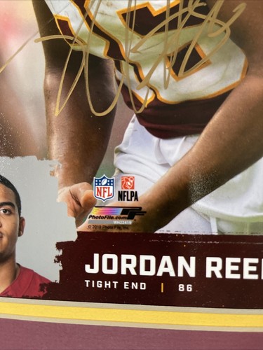Jordan Reed 2019 Washington Redskins Signed 8x10 Photo In Mat Beckett Auth - Picture 5 of 8