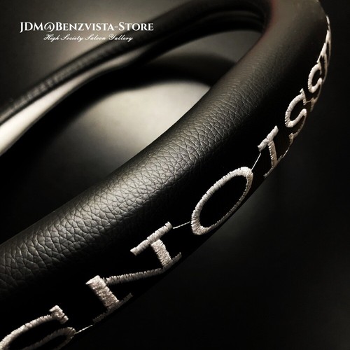 Cubierta de volante de coche de lujo de cuero negro modificado con ajuste de diamante JDM DAD - Imagen 10 de 11