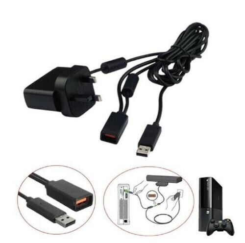 NUOVO MICROSOFT XBOX 360 KINECT SENSORE ALIMENTAZIONE ADATTATORE UK AC USB - Foto 4 di 4