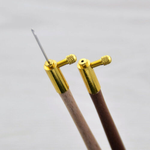 1 Set French Embroidery Needles Tambour Crochet Hook Hook with 3 Needles - Foto 2 di 12