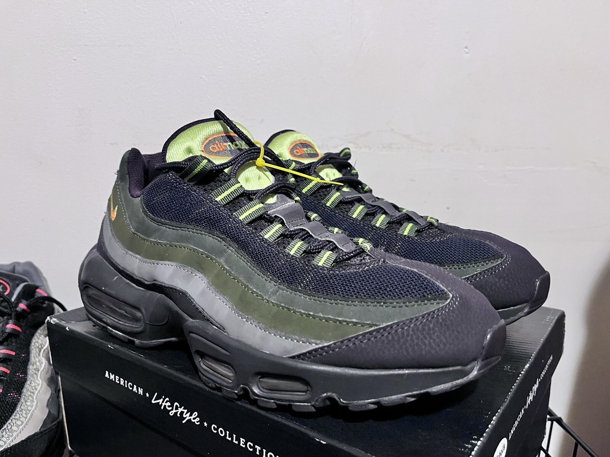 2014 Mens Nike Air Max 95 Cave Purple Crimson Green Volt Used Size