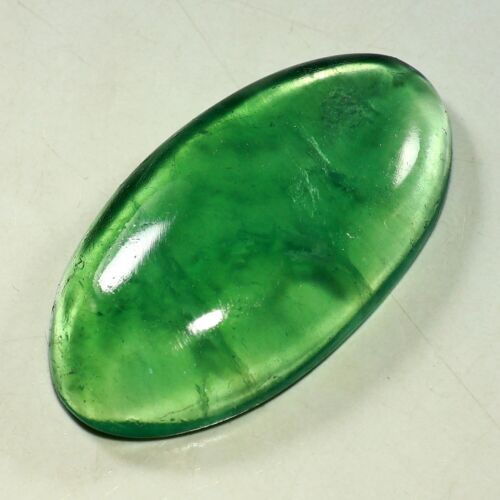 NATURAL TRANSLUCENT AFGHANISTAN GREEN FLUORITE OVAL CABOCHON GEMSTONE AW- - Picture 20 of 21