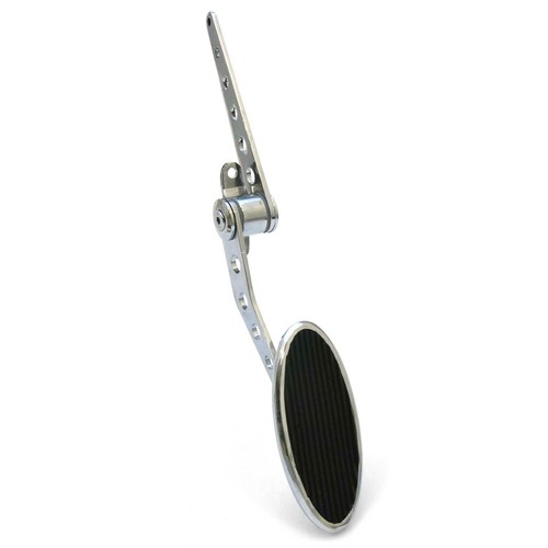 Oval Firewall Mnt Gas Pedal, Lg Oval Brake Pad and Dimmer Pad Chromed Billet - Picture 8 of 8