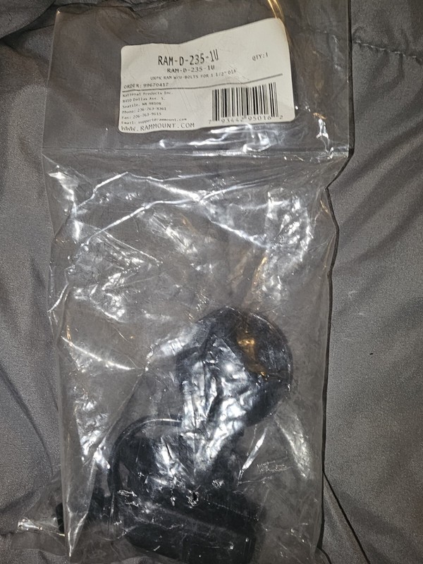 RAM-D-235-1U  RAM Double U-Bolt Ball Base for 1.25" - 1.5" ...