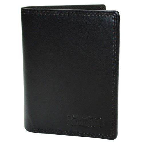 Flevado Protección RFID Hombre Monedero Cartera Napa Cuero Formato Vertical - Imagen 1 de 7