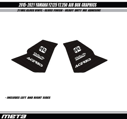 2015-2021 YAMAHA YZ125 YZ250 AIR BOX GRAPHICS STICKERS MX DECALS 21MIL THICK - Picture 5 of 5