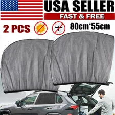 2Pack Universal Super Elastic Car Window Sunshades Breathable Mesh Window Cover