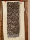 Beaded Floral Table Runner Grayish 72 X 13”