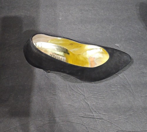 Walter Steiger Womens Heel Pumps Shoes Black Italy Size 7 1/2 - Picture 4 of 13