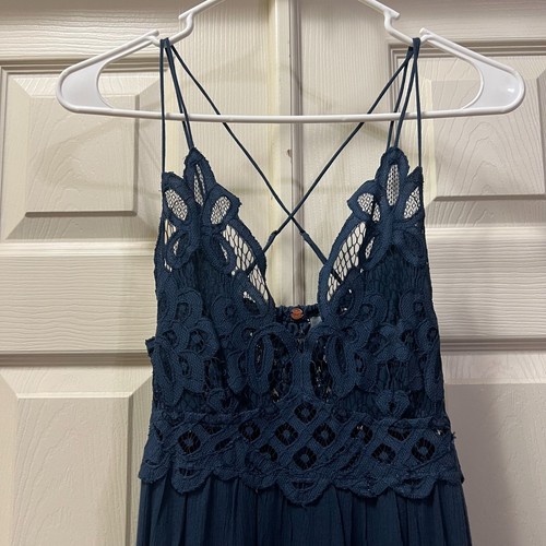 Free People Intimately Women's Sun Maxi Dress Navy Blue NWT XS - Picture 2 of 11