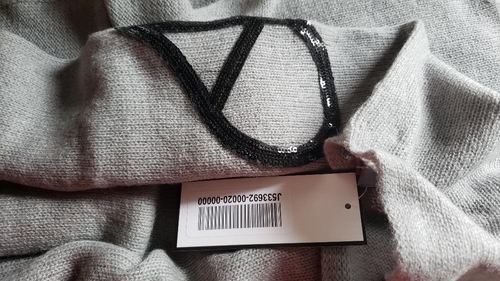 Peace & Love - Gray Wool & Cashmere Knit Ruana Wrap Shawl - New / Tagged - Picture 4 of 4