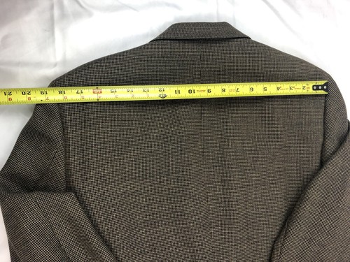 Hart Schaffer Marx Sport Coat Blazer Mens Size 42.R Comfort Nailhead Brown Wool - Picture 15 of 20
