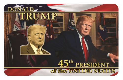 Präsident Donald Trump 0,999 Goldmünze - 1/500 Unze (Tschad) machen Amerika großartig - Bild 3 von 5