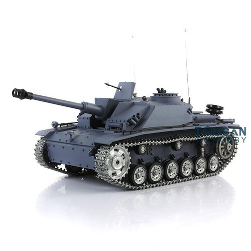 Henglong 1/16 Scale 7.0 Customized Stug III RTR RC Tank 3868 Metallspuren Räder - Bild 3 von 6