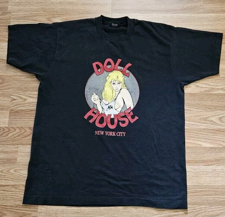 Vintage 80s Doll House New York City Strip Club T Shirt Size XL Single Stitch Vintage 80s Doll House New York City Strip Club T Shirt Size XL Single Stitch