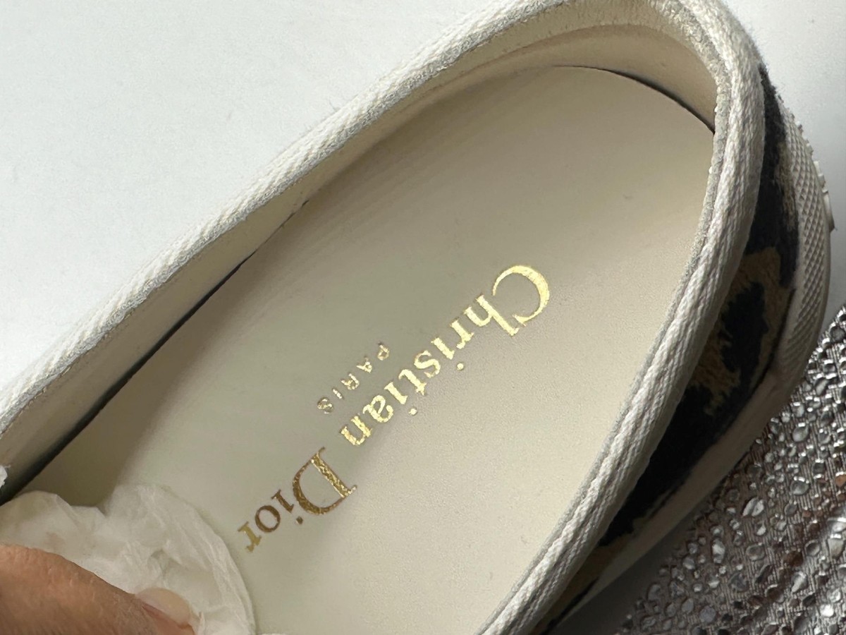 DIOR WALK'N Leopard Mizza Cotton Platform Lace Up Low Top DIOR WALK'N Leopard Mizza Cotton Platform Lace Up Low Top