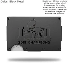 Custom "PATRIOTS SUPERBOWL 53" Laser Engraved Wallet - Pick A Wallet Color