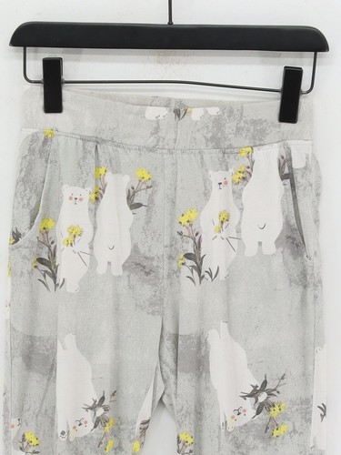 Next Women's Leggings XS Grey Graphic 100% Cotton Full length - Picture 4 of 5