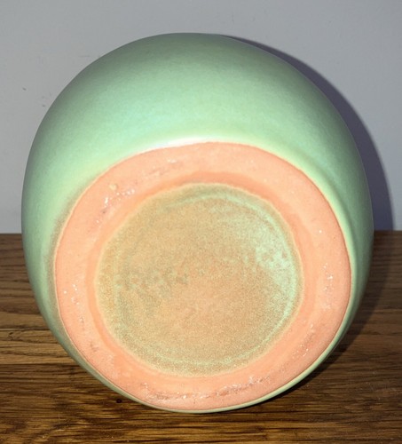 Vintage Frankoma Pottery Votive Candle Holder Green & Brown #21 - Picture 7 of 9