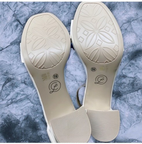 Size 8 - Chinese Laundry Womens Bone Teri Ankle Strap Block Heel Sandals - Picture 3 of 5