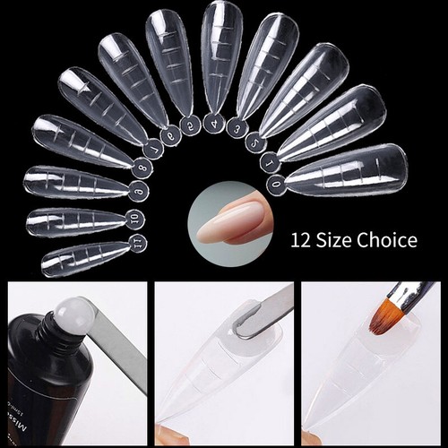 60Pcs Nail Dual Form False Tips Extension for Tips Building Nail Gel System JW