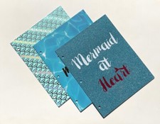 Eccolo 2-Pocket High Quality Premium Fashion Paper Portfolio Folders Mermaid