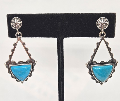 Carolyn Pollack Sterling Silver Sleeping Beauty Dangle Earrings American West