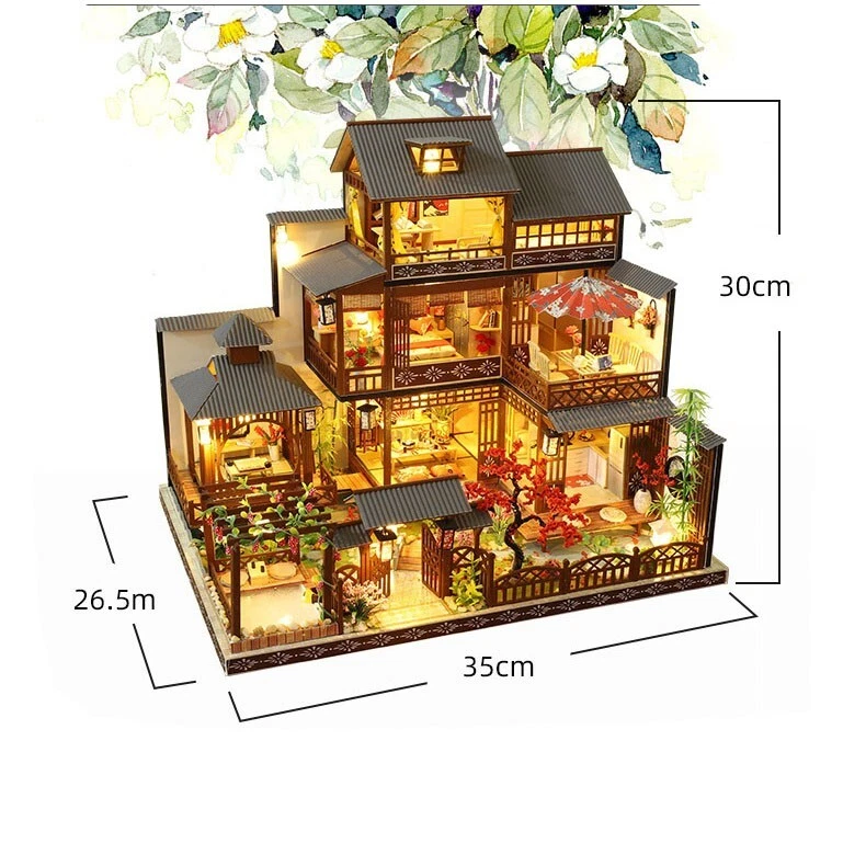 Сделай сам игрушка для квантования модель дом 3D деревянная головоломка кукольный домик для взрослых рождественский подарок - Изображение 3 из 4