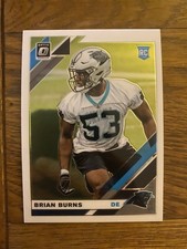 2019 Panini Donruss Optic BRIAN BURNS RC #106 Carolina Panthers Card