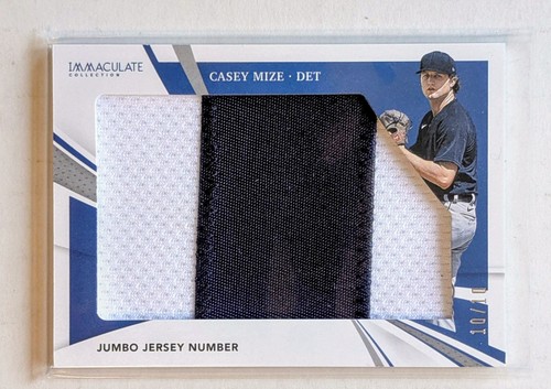 2021 Panini Immaculate Casey Mize Jumbo Jersey Number Relic /10 RC #JJ-CMZ - Picture 1 of 2
