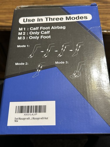 Massaggiatore a compressione d'aria per gambe e piedi inferiori con calore - Foto 4 di 7