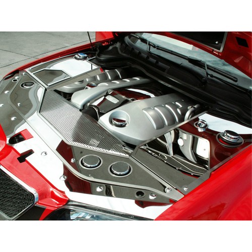 Inner Shroud Plenum Cover 2p for 08-09 Pontiac G8 GT [Stainless Steel/Polished] - Picture 4 of 5