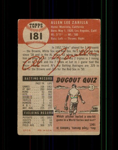 1953 Topps Baseball Cards 2-279  U-Pick  RESTOCKED & DISCOUNTED STARS HOF & MORE - Picture 233 of 467