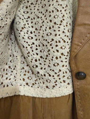 Genuine leather brown jacket, UK size 8, US size XS - Picture 2 of 4