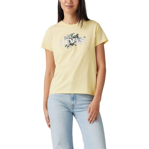 Levi's CREAM Women's the Perfect T Shirt, US Medium - Picture 3 of 4