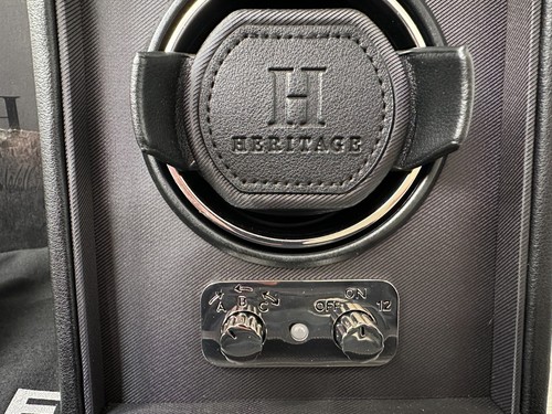 Wolf Heritage 270002 Single Uhrenbeweger schwarz Leder mit Netzteil - LESEN - Bild 5 von 9