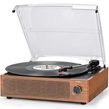 Vinyl Record Player with Speakers Vintage Turntable for Vinyls Records Belt-D...