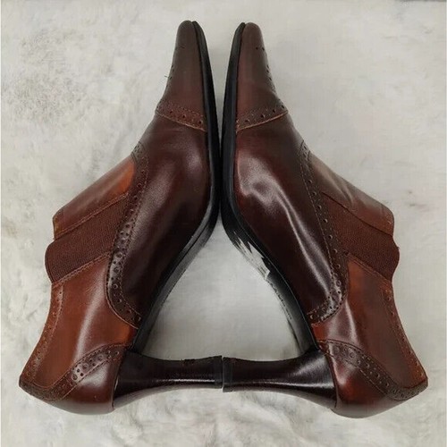 Y2K Vintage square toe Liz Claiborne brown booties  - Picture 4 of 6